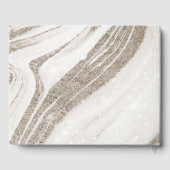 エレガント抽象芸術淡い色の金ゴールド大理石アゲテ結婚ス ゲストブック (裏面)