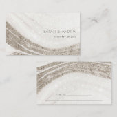 エレガント抽象芸術淡い色の金ゴールド大理石アゲテ結婚ス プレイスカード (正面/裏面)