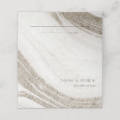 エレガント抽象芸術淡い色の金ゴールド大理石アゲテ結婚ス プレイスカード (外部開封)