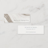 エレガント抽象芸術淡い色の金ゴールド大理石瑪瑙 スキニー名刺 (正面/裏面)