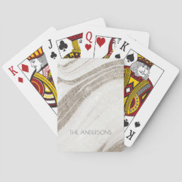 エレガント抽象芸術淡い色の金ゴールド大理石瑪瑙 トランプ