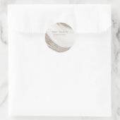 エレガント抽象芸術淡い色の金ゴールド大理石瑪瑙 ラウンドシール (バッグ)