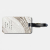 エレガント抽象芸術淡い色の金ゴールド大理石瑪瑙 ラゲッジタグ (裏面横)