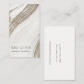 エレガント抽象芸術淡い色の金ゴールド大理石瑪瑙 名刺 (正面/裏面)