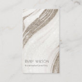 エレガント抽象芸術淡い色の金ゴールド大理石瑪瑙 名刺 (正面)