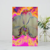 エレガント抽象芸術熱帯フローラ 便箋 (スタンド正面)