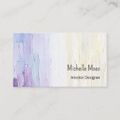 エレガント抽象芸術紫モダンインテリア設計者 名刺 (正面)