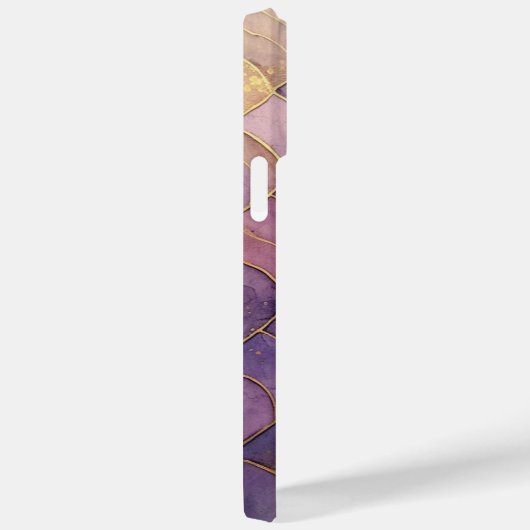 エレガント抽象芸術紫色の水彩 Case-Mate iPhoneケース (裏面 / 右)