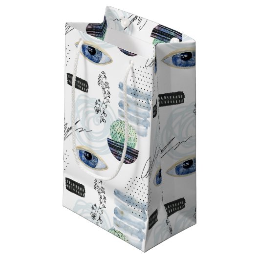 エレガント抽象芸術結婚式の引き出物抱き枕 スモールペーパーバッグ (正面アングル)