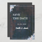 エレガント抽象芸術絵を描の日付カードの保存 – Wat セーブザデート (正面/裏面)