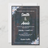 エレガント抽象芸術絵を描の結婚式招待状- モー 招待状 (正面)