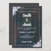 エレガント抽象芸術絵を描の結婚式招待状- モー 招待状 (正面/裏面)