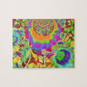 エレガント抽象芸術絵を描フローラ ジグソーパズル (横)