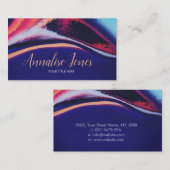 エレガント抽象芸術絵を描波 名刺 (正面/裏面)
