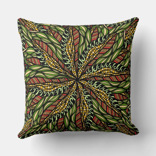 エレガント抽象芸術自然デザイン枕 クッション (裏面)