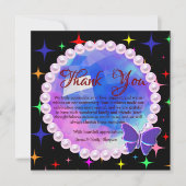 エレガント抽象芸術薄紫パー結婚ルの記念日 サンキューカード (正面)