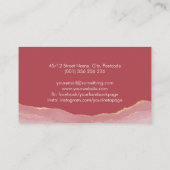 エレガント抽象芸術記号と水色 名刺 (裏面)