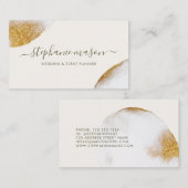 エレガント抽象芸術金ゴールドグリッター水色 コーリングカード (正面/裏面)