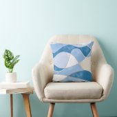 エレガント抽象芸術金ゴールド波と青の大理石グランジ | クッション (椅子)