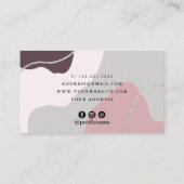 エレガント抽象芸術銀グリッター ロイヤリティカード (裏面)