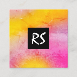 エレガント抽象芸術鮮やかカラフルグラフィックデザイン スクエア名刺