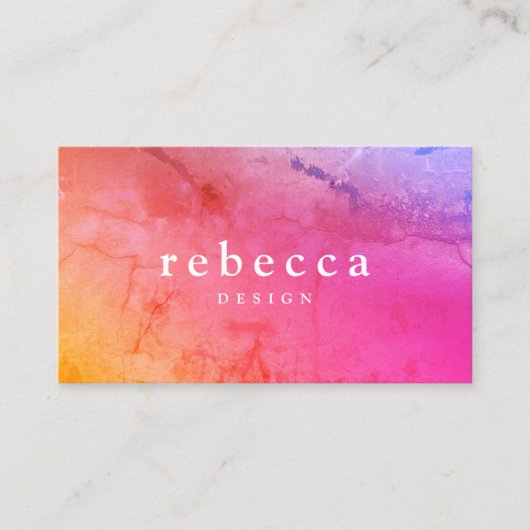 エレガント抽象芸術鮮やかカラフルグラフィックデザイン 名刺 (正面)