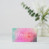 エレガント抽象芸術鮮やかカラフルグラフィックデザイン 名刺 (スタンド正面)