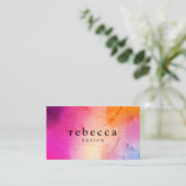 エレガント抽象芸術鮮やかカラフルグラフィックデザイン 名刺 (スタンド正面)
