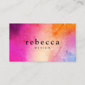 エレガント抽象芸術鮮やかカラフルグラフィックデザイン 名刺 (正面)