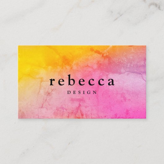 エレガント抽象芸術鮮やかカラフルグラフィックデザイン 名刺 (正面)