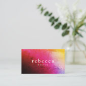 エレガント抽象芸術鮮やかカラフルグラフィックデザイン 名刺 (スタンド正面)