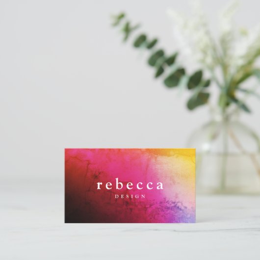 エレガント抽象芸術鮮やかカラフルグラフィックデザイン 名刺 (スタンド正面)