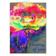 エレガント抽象芸術黄色ピンクのフローラの花のケシ