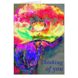 エレガント抽象芸術黄色ピンクのフローラの花のケシ