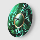 エレガント抽象芸術2壁掛け時計と数字オプション ラージ壁時計 (傾斜)