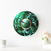 エレガント抽象芸術2壁掛け時計と数字オプション ラージ壁時計 (ホーム)