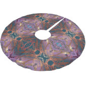 エレガント抽象芸術 ブラッシュドポリエステルツリースカート (アングル)