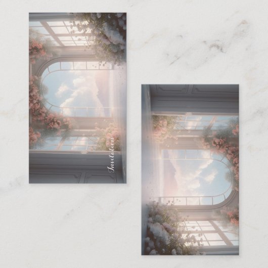 エレガント招待状 名刺 (正面/裏面)