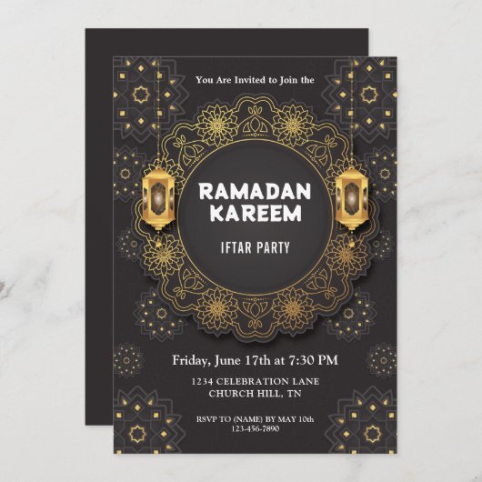 エレガント招待 招待状 (正面/裏面)