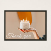 エレガント指示キャンドル気にサンキューカード (正面)