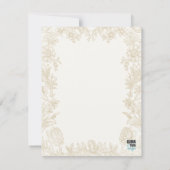 エレガント描フローラアイボリー ノートカード (裏面)