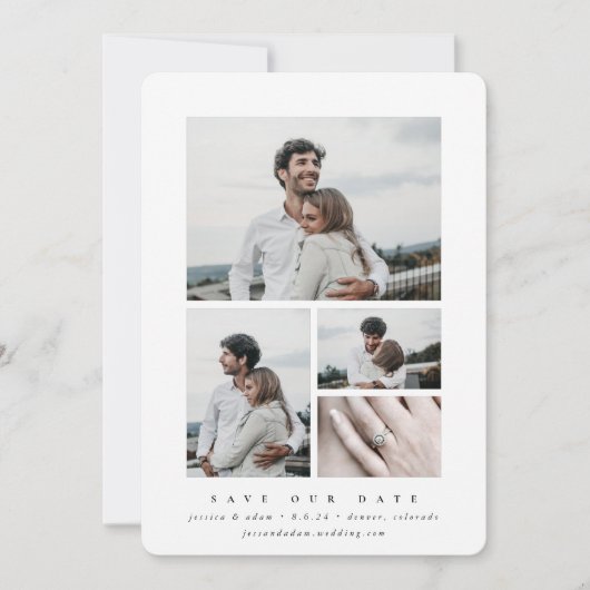 エレガント数々のミニマル写真 セーブザデート (正面)