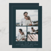 エレガント数々のミニマル写真 セーブザデート (正面/裏面)