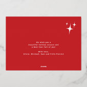 エレガント数々のモダン写真コラージュ 箔シーズンカード (裏面)