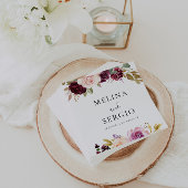 エレガント数々の花書道結婚の スタンダードカクテルナプキン