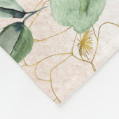 エレガント数値4:24-26フローラ水彩カスタム フリースブランケット (角)