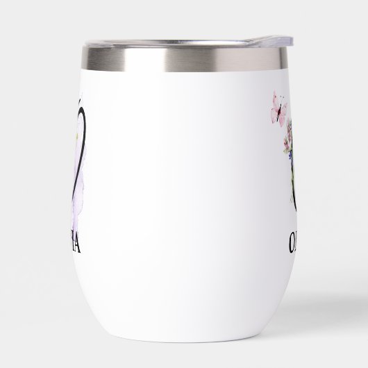 エレガント文字またはモノグラム名のスクリパーソナライズされたプト (左面)