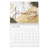 エレガント文字カスタム引用文、クリスマス&新年 カレンダー (1月 2026)