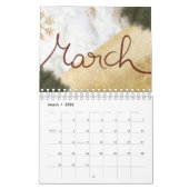 エレガント文字カスタム引用文、クリスマス&新年 カレンダー (3月 2026)