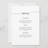 エレガント文字テンプレートメニュー 招待状 (正面)